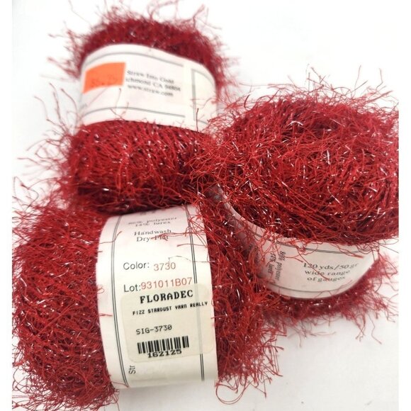 Yarn Fizz Stardust Crystal Palace Yarn Red Color 3730, 93101107 Crocheting, Knit - Picture 2 of 3